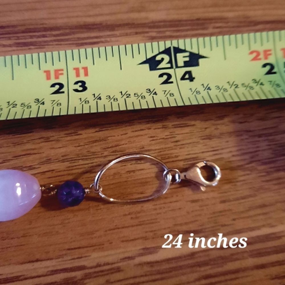 J & T Quartz, Amethyst, and Sterling Silver Necklace - Picture 8 of 10